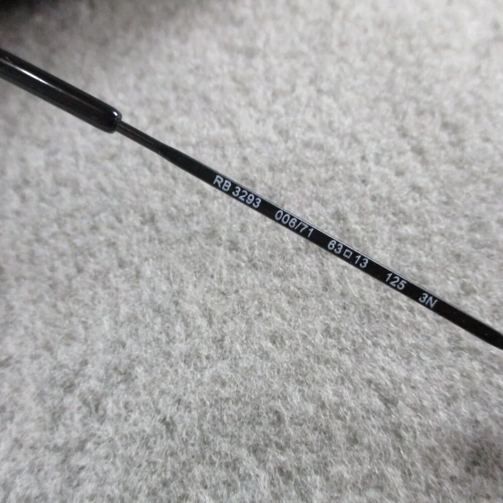 Ray Ban Aviator Sunglasses RB3293 006/71 63 13 Matte Black With Case - Picture 3 of 3